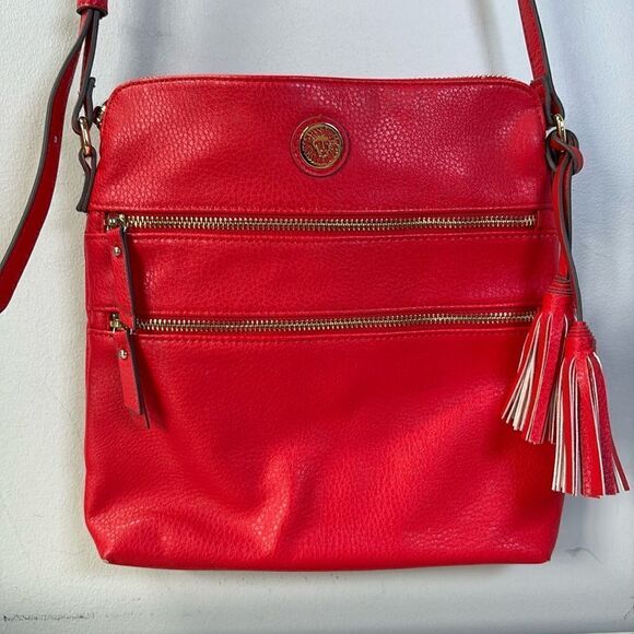 Anne Kline Red Traveler Crossbody - Picture 1 of 7